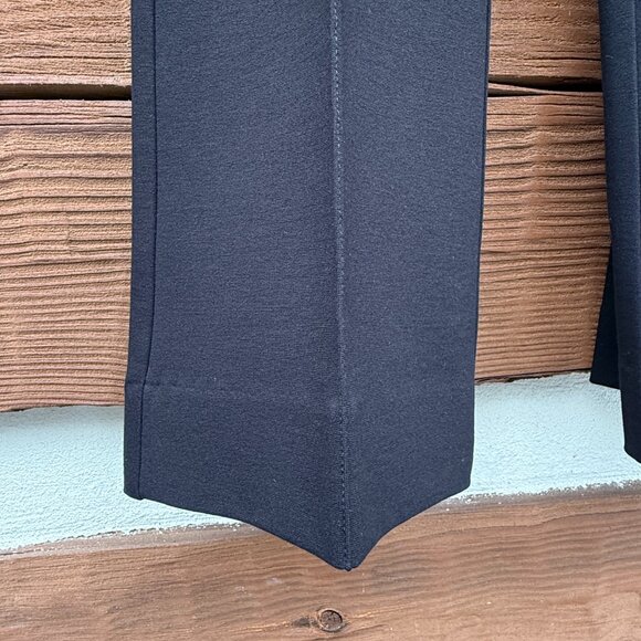 CHICO’S Black Label Ponte Pintuck Wide Leg Pants. Black, Side Zipper Sz 0 US S/4 - Picture 4 of 11